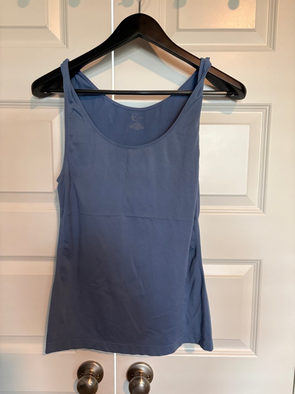 Women's Blue Scoop Neck Tank Top
